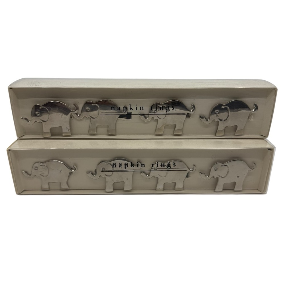 Set of 12 Elephant Napkin Rings